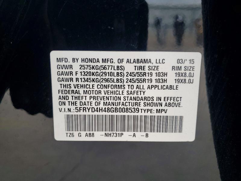 Aukcja sprzedaży 2016 Acura Mdx, vin: 5FRYD4H48GB008539, numer aukcji: 50356796