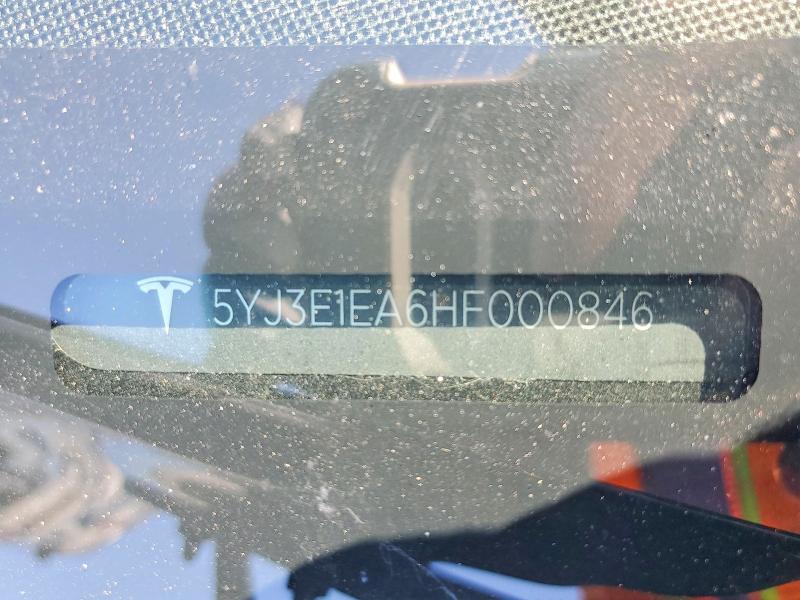 49971996 :رقم المزاد ، 5YJ3E1EA6HF000846 vin ، 2017 Tesla Model 3 مزاد بيع