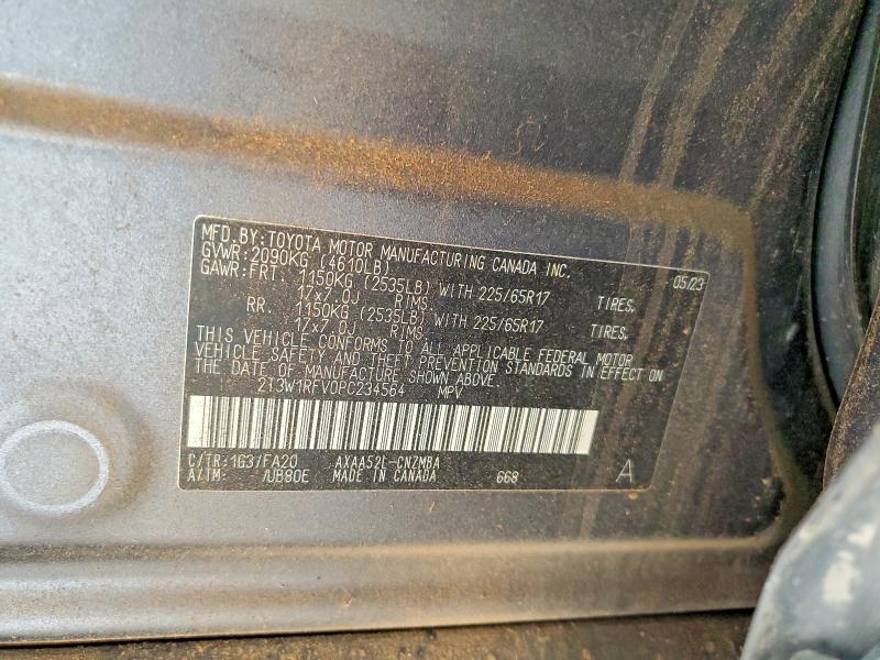 Aukcja sprzedaży 2023 Toyota Rav4, vin: 2T3W1RFV0PC234564, numer aukcji: 50671196