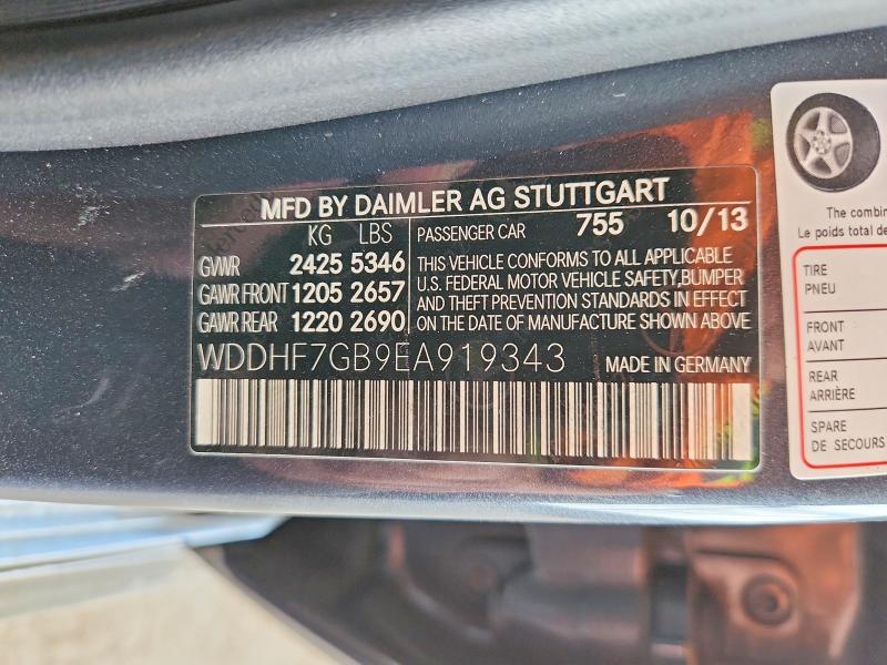 Продажа на аукционе авто 2014 Mercedes-benz E, vin: WDDHF7GB9EA919343, номер лота: 51353786