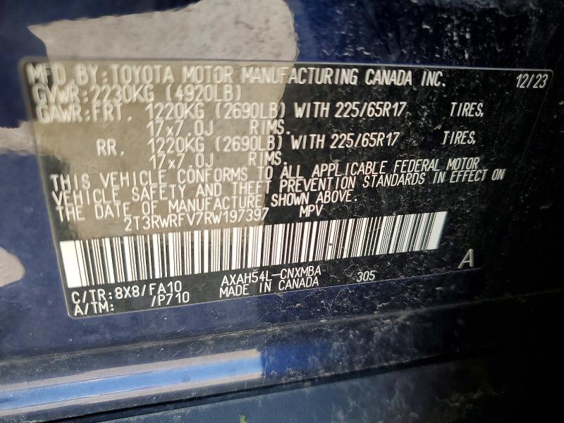 Aukcja sprzedaży 2024 Toyota Rav4 Hybrid, vin: 2T3RWRFV7RW197397, numer aukcji: 50686686