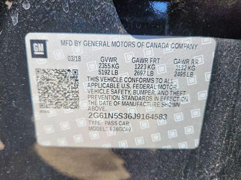 Aukcja sprzedaży 2018 Cadillac Xts, vin: 2G61N5S36J9164583, numer aukcji: 50722156