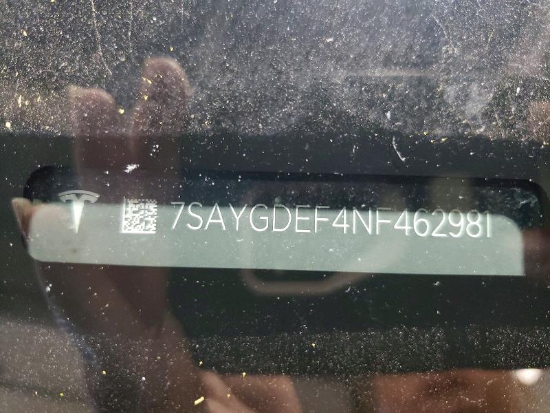 Продажа на аукционе авто 2022 Tesla Model Y, vin: 7SAYGDEF4NF462981, номер лота: 49660166