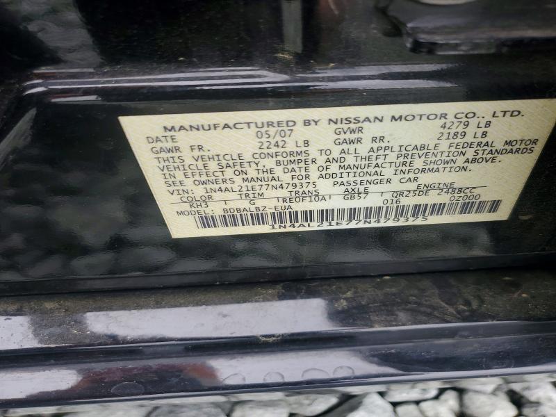 Продаж на аукціоні авто 2007 Nissan Altima, vin: 1N4AL21E77N479375, номер лоту: 51696126