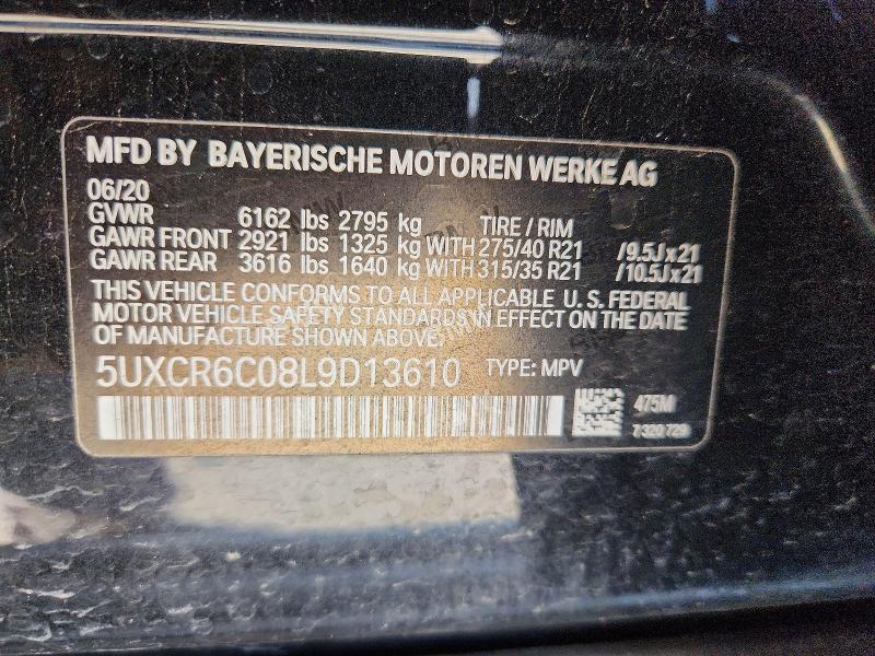 Aukcja sprzedaży 2020 Bmw X5, vin: 5UXCR6C08L9D13610, numer aukcji: 48542666