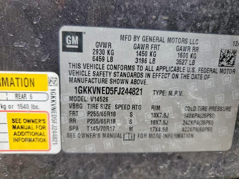 Продаж на аукціоні авто 2015 Gmc Acadia, vin: 1GKKVNED5FJ244821, номер лоту: 47665746