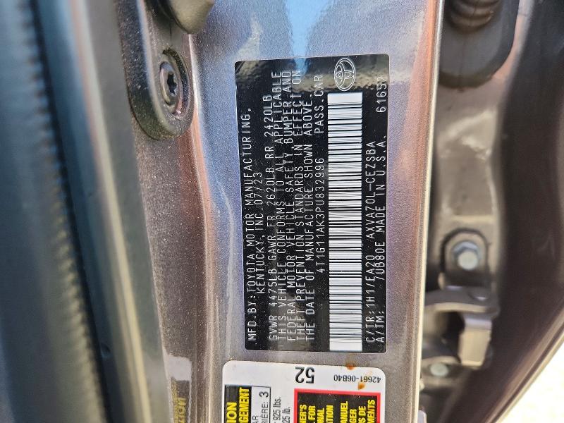 Aukcja sprzedaży 2023 Toyota Camry, vin: 4T1G11AK3PU832996, numer aukcji: 50681576