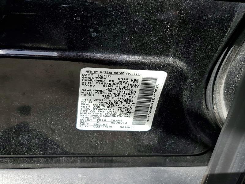 Aukcja sprzedaży 2016 Infiniti Qx70, vin: JN8CS1MW8GM750698, numer aukcji: 48706436