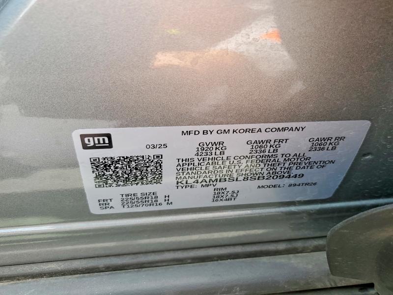 2025 Buick Encore Gx მანქანა იყიდება აუქციონზე, vin: KL4AMBSL8SB209449, აუქციონის ნომერი: 49865996