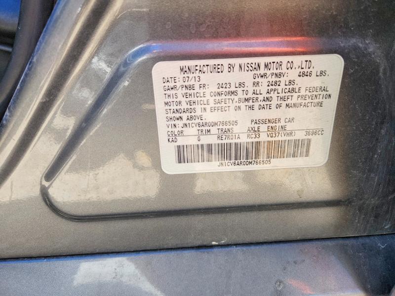 Продажа на аукционе авто 2013 Infiniti G37 Sedan, vin: JN1CV6AR0DM766505, номер лота: 49938086