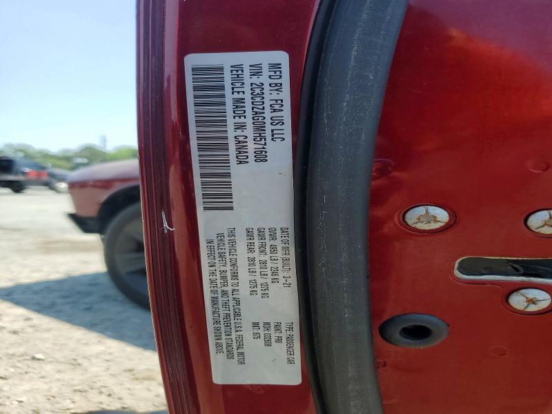 49962876 :رقم المزاد ، 2C3CDZAG0MH571608 vin ، 2021 Dodge Challenger مزاد بيع