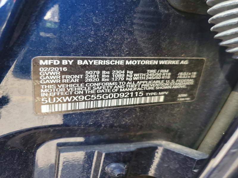Продажа на аукционе авто 2016 Bmw X3, vin: 5UXWX9C55G0D92115, номер лота: 50397956