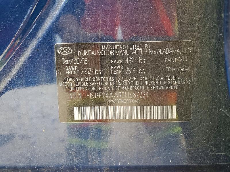 Продажа на аукционе авто 2018 Hyundai Sonata, vin: 5NPE24AA9JH687224, номер лота: 50481886