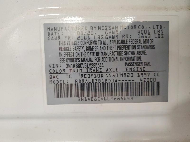 Aukcja sprzedaży 2020 Nissan Sentra, vin: 3N1AB8CV6LY285644, numer aukcji: 49767126