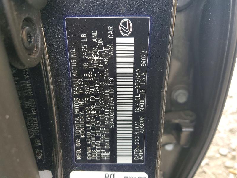 Продажа на аукционе авто 2024 Lexus Es 350, vin: 58ADZ1B19RU161119, номер лота: 51449426