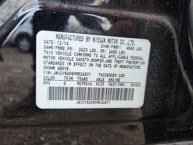 Продажа на аукционе авто 2015 Infiniti Q40, vin: JN1CV6AR6FM524871, номер лота: 50658656
