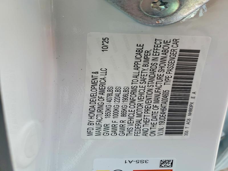 Продаж на аукціоні авто 2026 Acura Integra, vin: 19UDE4H64TA004605, номер лоту: 49507576