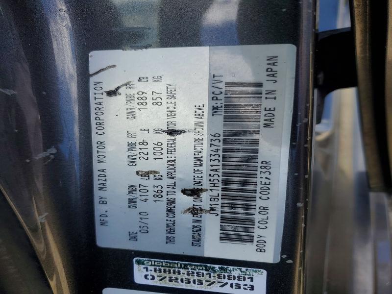 49798346 :رقم المزاد ، JM1BL1H55A1334736 vin ، 2010 Mazda 3 مزاد بيع