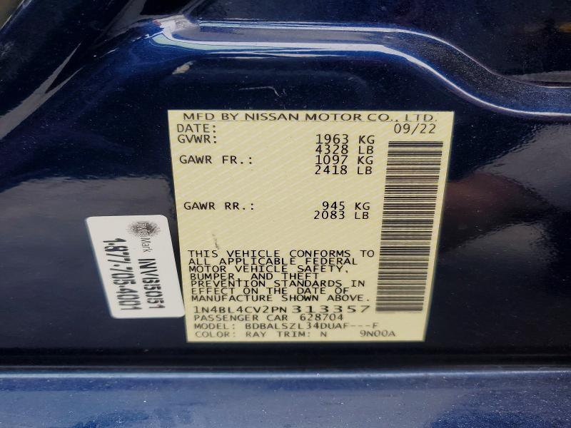 Aukcja sprzedaży 2023 Nissan Altima, vin: 1N4BL4CV2PN313357, numer aukcji: 50815576
