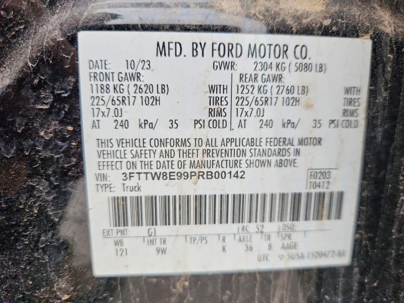 Aukcja sprzedaży 2023 Ford Maverick, vin: 3FTTW8E99PRB00142, numer aukcji: 51024316