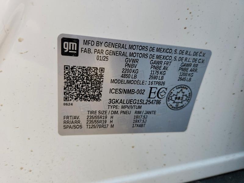 Продажа на аукционе авто 2025 Gmc Terrain, vin: 3GKALUEG1SL254786, номер лота: 49676966