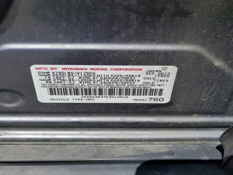 51157266 :رقم المزاد ، JA4AZ3A37EZ015516 vin ، 2014 Mitsubishi Outlander مزاد بيع