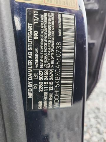 Продаж на аукціоні авто 2012 Mercedes-benz E, vin: WDDHF5KBXCA560738, номер лоту: 49164796