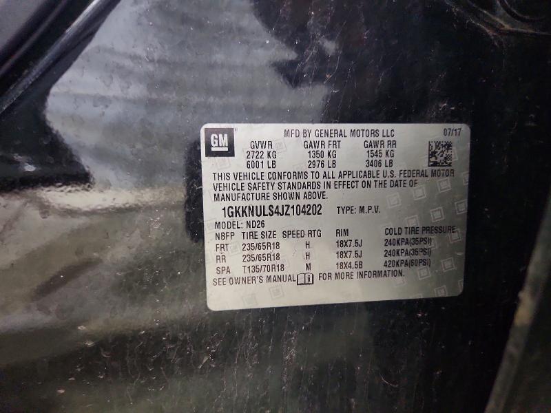 2018 Gmc Acadia მანქანა იყიდება აუქციონზე, vin: 1GKKNULS4JZ104202, აუქციონის ნომერი: 50711496