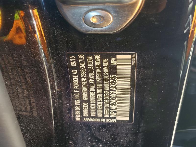 Продажа на аукционе авто 2016 Porsche Cayenne, vin: WP1AB2A24GLA93235, номер лота: 51956966