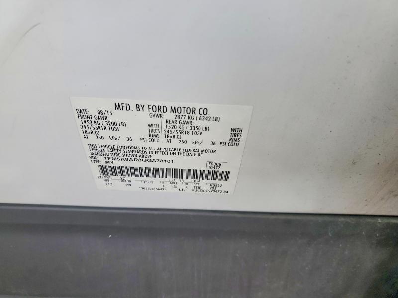 Aukcja sprzedaży 2016 Ford Explorer, vin: 1FM5K8AR8GGA78101, numer aukcji: 52066106