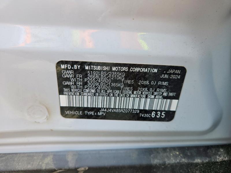 48867066 :رقم المزاد ، JA4J4VA85RZ077329 vin ، 2024 Mitsubishi Outlander مزاد بيع