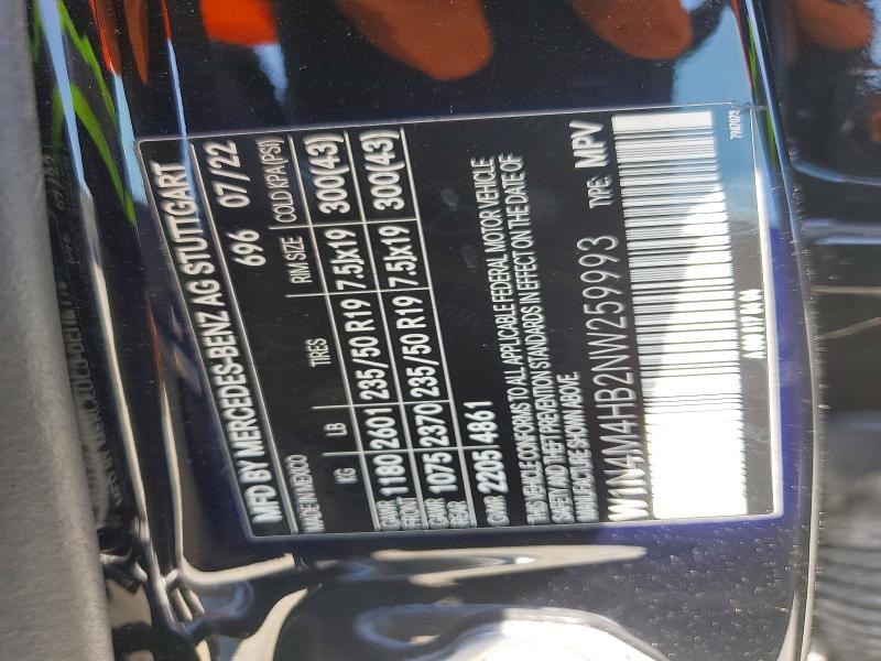 Продажа на аукционе авто 2022 Mercedes-benz Glb, vin: W1N4M4HB2NW259993, номер лота: 50958476