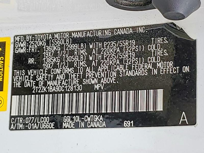 2013 Lexus Rx მანქანა იყიდება აუქციონზე, vin: 2T2ZK1BA9DC128130, აუქციონის ნომერი: 49270326