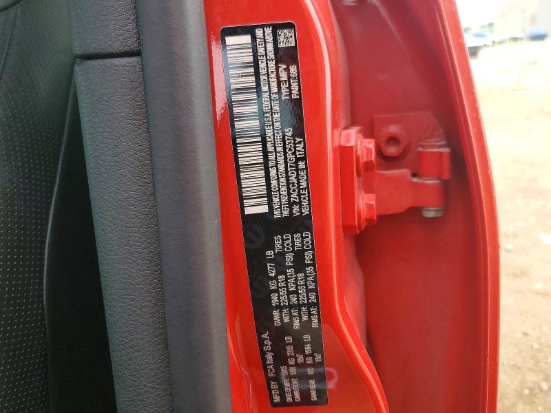 Продажа на аукционе авто 2016 Jeep Renegade, vin: ZACCJADT7GPC53745, номер лота: 49165256