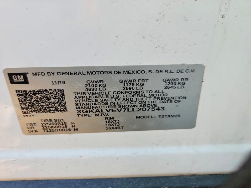 Продажа на аукционе авто 2020 Gmc Terrain, vin: 3GKALVEV7LL207543, номер лота: 50834056