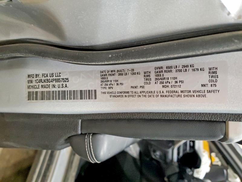 Продаж на аукціоні авто 2023 Jeep Grand Cherokee, vin: 1C4RJKBG4P8857525, номер лоту: 51854706