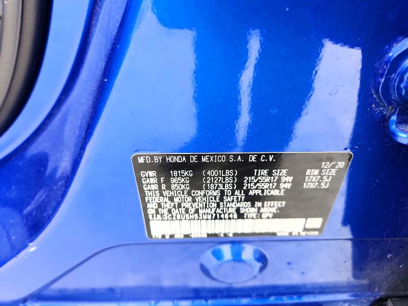 Продаж на аукціоні авто 2021 Honda Hr-v, vin: 3CZRU5H53MM714646, номер лоту: 51881386