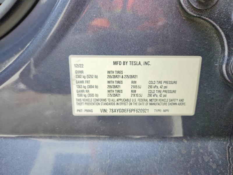 Aukcja sprzedaży 2023 Tesla Model Y, vin: 7SAYGDEF6PF620921, numer aukcji: 50296686