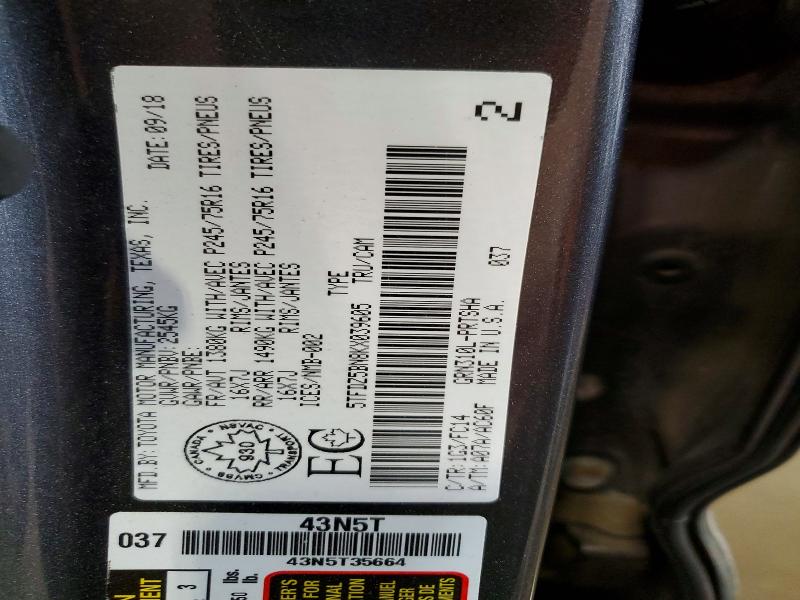 48648196 :رقم المزاد ، 5TFDZ5BN8KX039605 vin ، 2019 Toyota Tacoma مزاد بيع