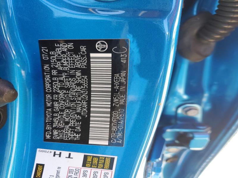 Продажа на аукционе авто 2022 Toyota Prius, vin: JTDKAMFU2N3156554, номер лота: 51180706