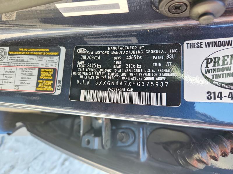 Aukcja sprzedaży 2015 Kia Optima, vin: 5XXGN4A7XFG375937, numer aukcji: 49647366