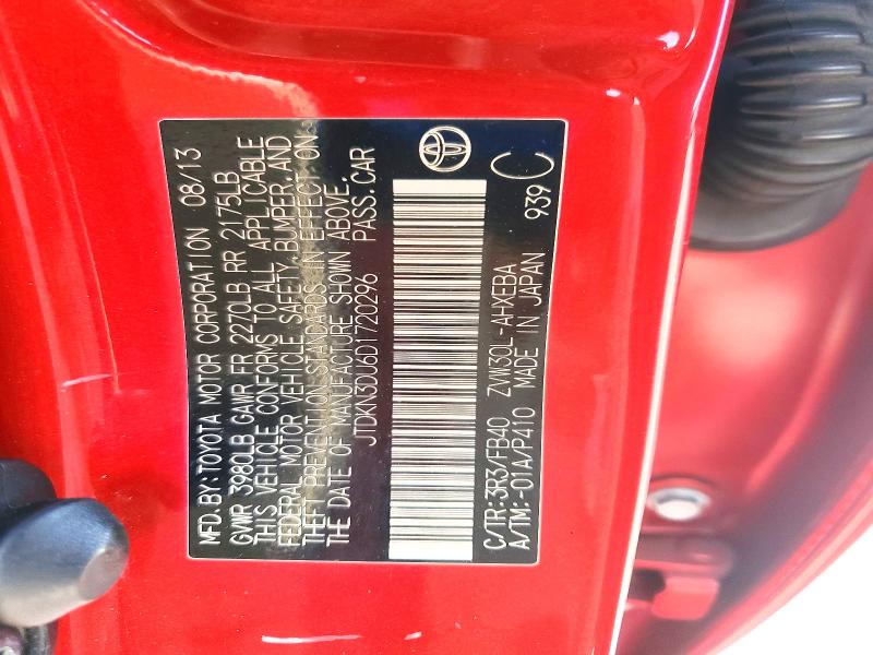 Aukcja sprzedaży 2013 Toyota Prius, vin: JTDKN3DU6D1720296, numer aukcji: 50368446