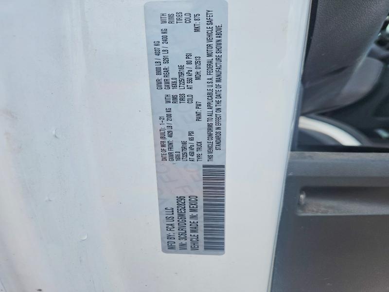 Aukcja sprzedaży 2021 Ram Promaster 2500, vin: 3C6LRVDG6ME528296, numer aukcji: 50559626
