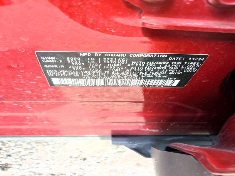 49468306 :رقم المزاد ، 4S4WMAPD8S3405923 vin ، 2025 Subaru Ascent مزاد بيع