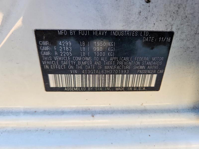 Продажа на аукционе авто 2017 Subaru Impreza, vin: 4S3GTAL63H3701993, номер лота: 48986576