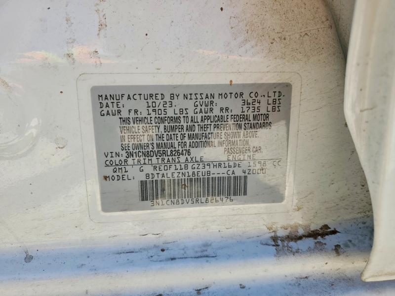 Продаж на аукціоні авто 2024 Nissan Versa, vin: 3N1CN8DV5RL826476, номер лоту: 49017256