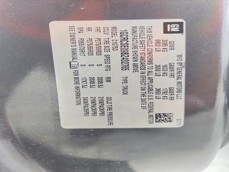 Auction sale of the 2011 Chevrolet Silverado, vin: 1GCRCSE09BZ432765, lot number: 49989756