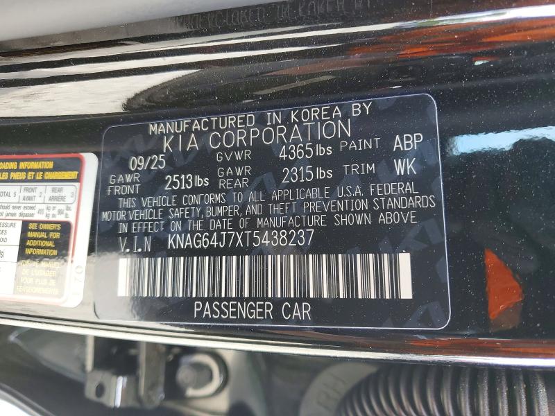 Продаж на аукціоні авто 2026 Kia K5, vin: KNAG64J7XT5438237, номер лоту: 48803496