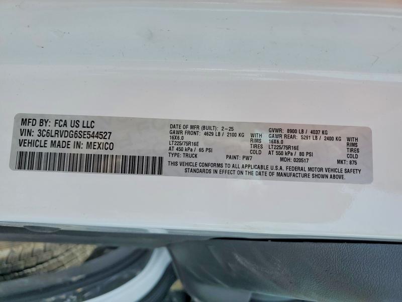 2025 Ram Promaster 2500 მანქანა იყიდება აუქციონზე, vin: 3C6LRVDG6SE544527, აუქციონის ნომერი: 50359076