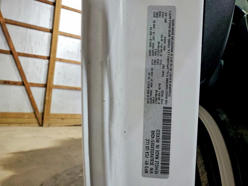 52105176 :رقم المزاد ، 3C6LRVDGXSE514348 vin ، 2025 Ram Promaster 2500 مزاد بيع